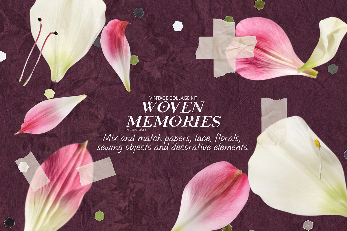 Woven Memories Vintage Ephemera Kit, an Object Graphic by DreamoraArt (Photo 11 of 11)