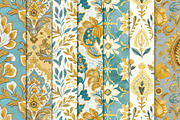 Vintage Indian Block Print Papers, a Texture Graphic by Maishop (Thumbnail 2 of 3)