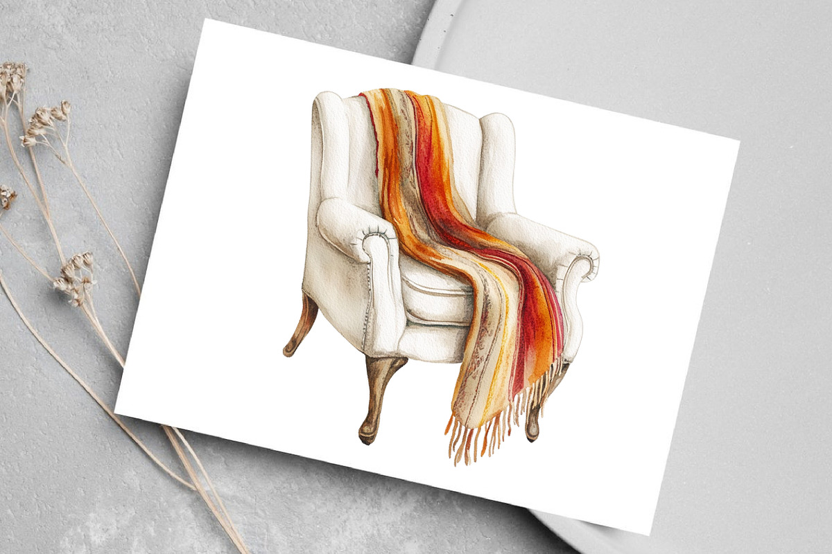 Cozy Caramel & White Fall Clipart, an Illustration by Canvas Craft (Photo 5 of 7)