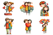 Dreamy Sweetheart Valentine Clipart, an Illustration by CreationArt (Thumbnail 3 of 5)