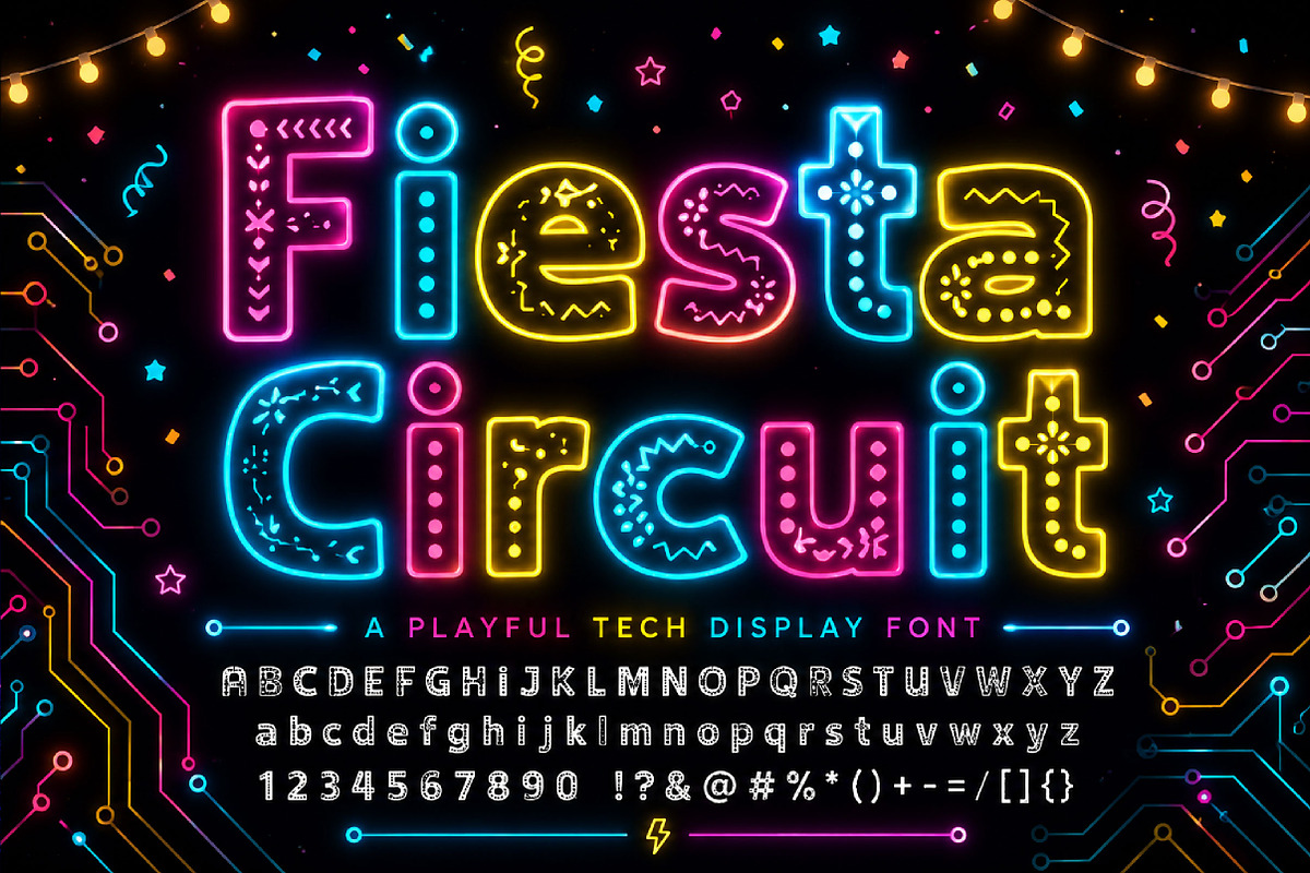 Fiesta Circuit, a Slab Serif Font by Wow Magic (Photo 3 of 5)