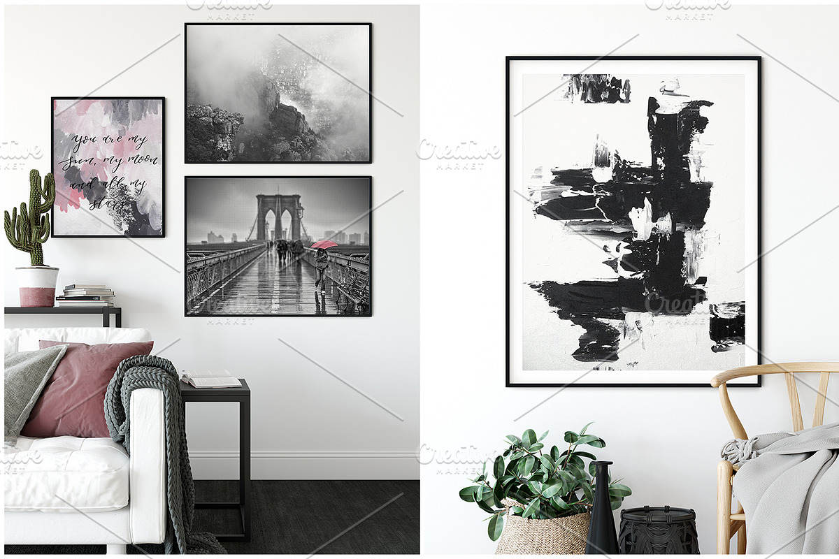 Frames & Walls Scandinavian Bundle, a Household Mockup by Yuri-U (Photo 9 of 38)