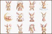 Cute Boho Pink Bunny Clipart, an Illustration by Sublimation Artist (Thumbnail 3 of 6)