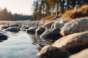River rocks in clear water, a Nature Photo by MistyDay