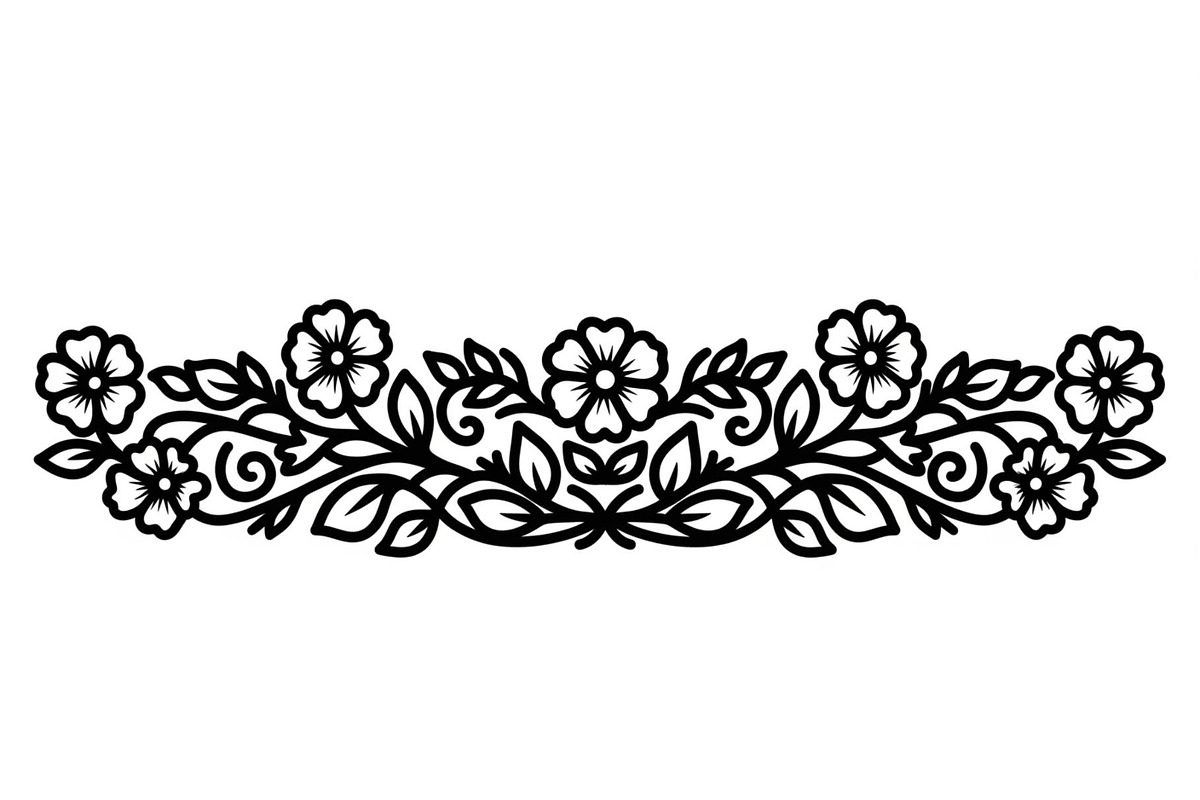 Floral Grass Border Silhouette Bundl, an Illustration by Amazin_art (Photo 41 of 51)