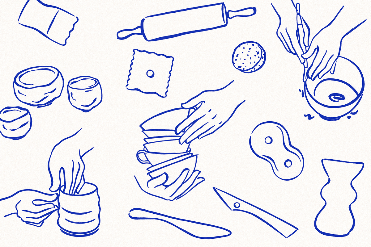 Pottery & Ceramics Illustration Set, a Person Illustration by Studio Papercuts (Photo 7 of 7)
