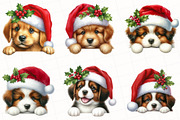 Christmas Peeking Dog Breeds Clipart, an Illustration by OK Design (Thumbnail 5 of 5)