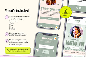 Sage Green Squarespace Template