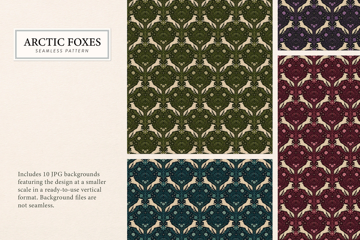 Arctic Foxes Seamless Pattern, a Pattern Graphic by Dina Mae (Photo 12 of 15)
