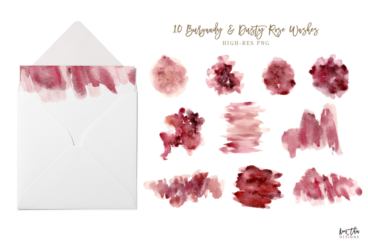 Bohemian Burgundy & Dusty Rose, an Illustration by Kim Thoa Designs (Photo 8 of 10)