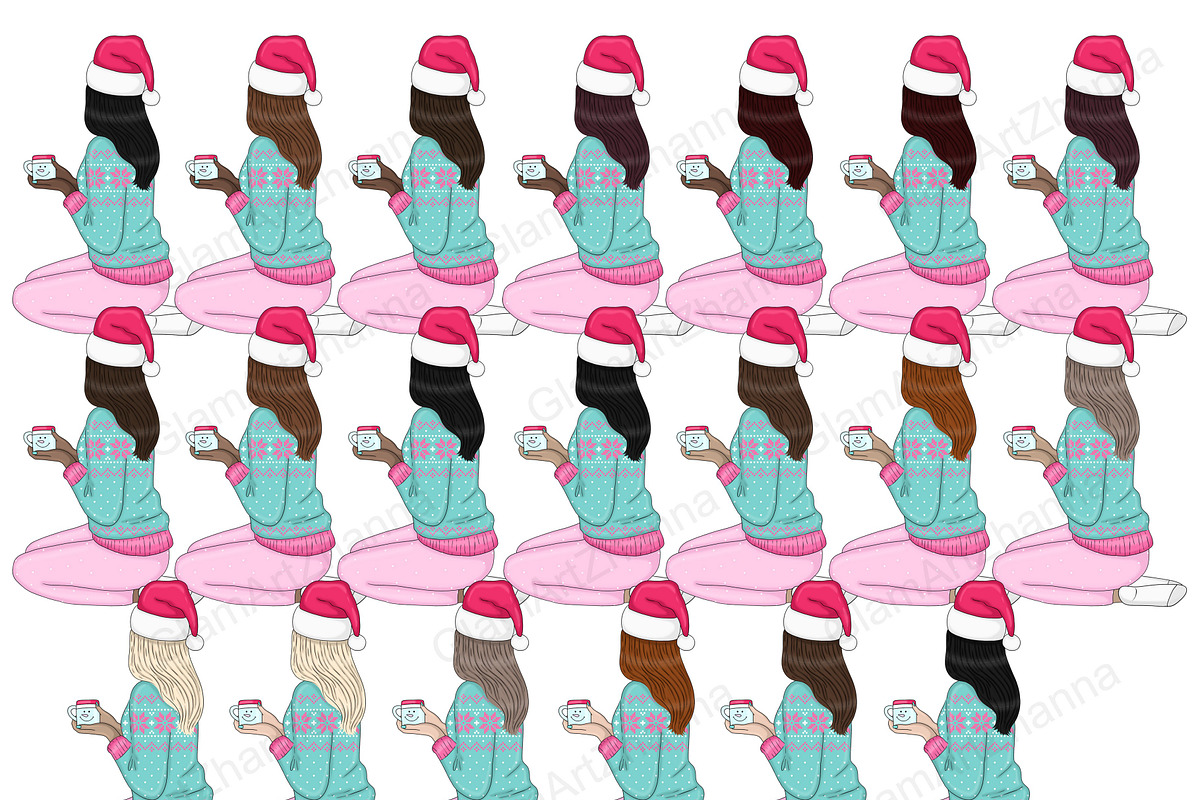 Joy Girls Clipart, a Person Illustration by GlamArtZhanna (Photo 2 of 6)