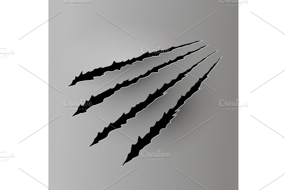 Bear or tiger claw mark, an Animal Illustration by Things for designers