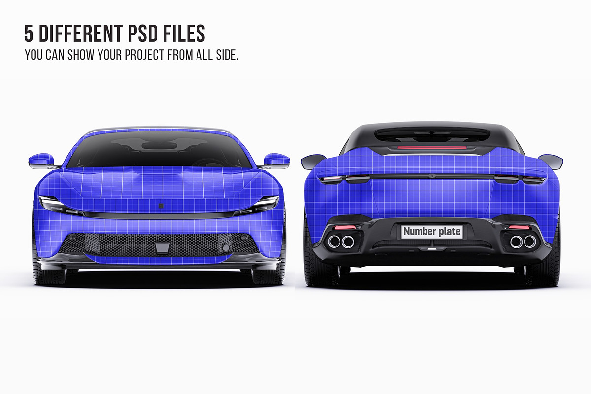 2027 Sport Convertible Mockup Set, an Advertising Mockup by Halal Graphic Studio (Photo 8 of 12)