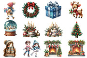Antique Nordic Chirstmas Day Clipart, an Illustration by Designworld (Thumbnail 3 of 6)