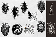 Black & White Art Bundle – 23 PNG, an Object Illustration by Smillyy Threads (Thumbnail 2 of 13)