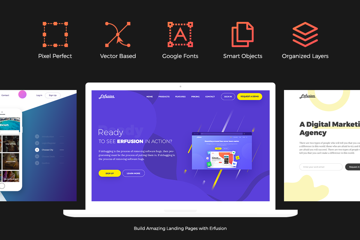 Erfusion - 20 Hero Headers (70% OFF), an UI Kit Template by Pentaclay (Photo 3 of 6)
