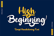 High Beginning, a Script Font by twinstd (Thumbnail 1 of 13)