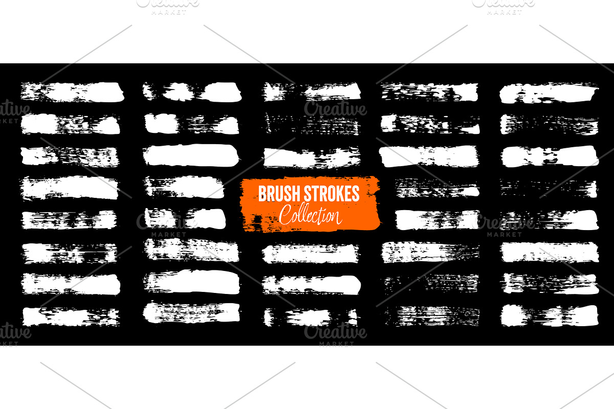 Grunge brush strokes, lines, ink, an Illustration by 32pixels