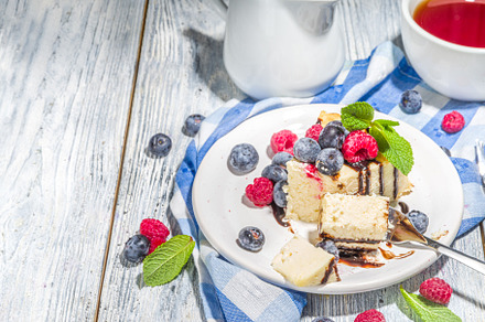 Classic cheesecake with berries, a Food & Drink Photo by Rimma