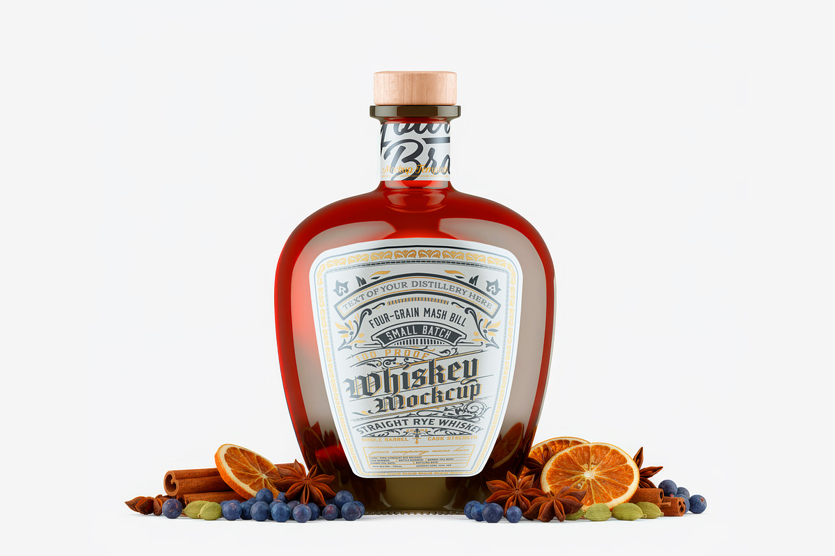 Liquor Bottle Mockup, a Product Mockup by OneVectorStock (Photo 1 of 2)
