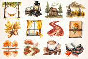 Serene Autumn Day Clipart, an Illustration by Dream Creation (Thumbnail 4 of 4)
