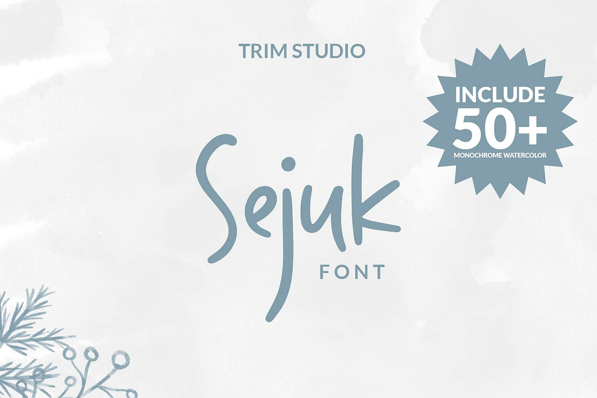 Sejuk - Sweet Happy Font, a Handwritten Font by TrimStudio (Photo 1 of 10)