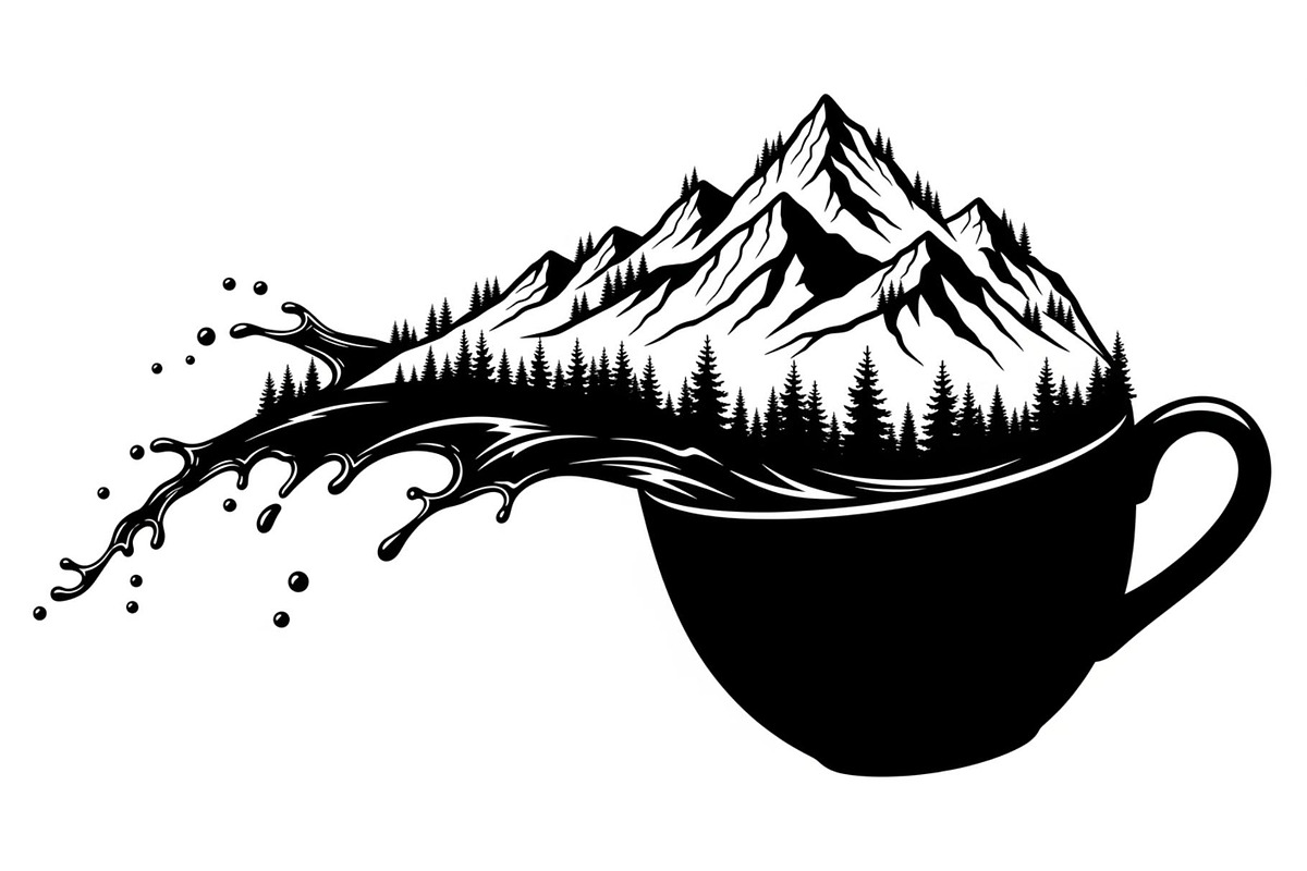 Mountain Coffee Cup Bundle, an Object Illustration by yasushie (Photo 4 of 31)