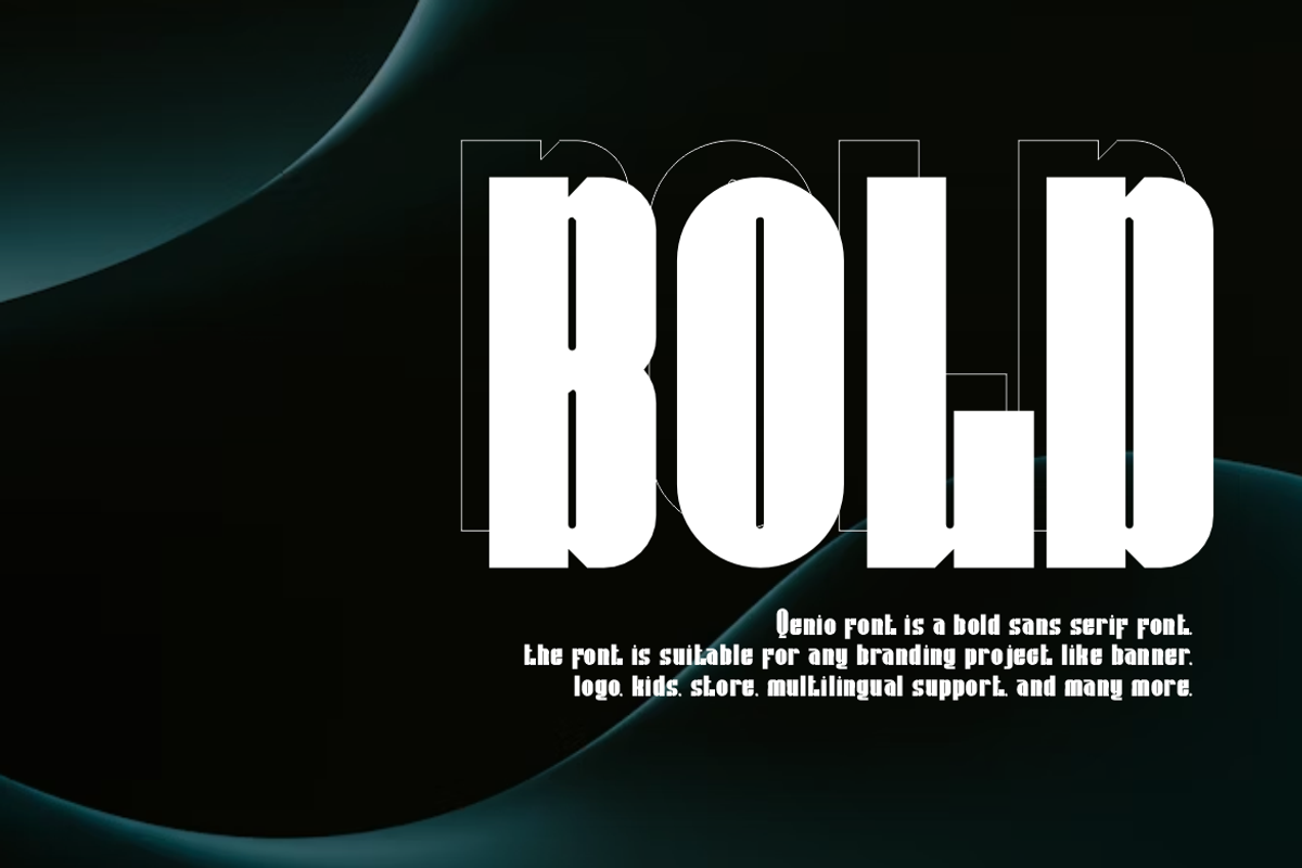 Qenio - Bold Sans Serif Font, a Sans Serif Font by QR Design Studio (Photo 3 of 10)
