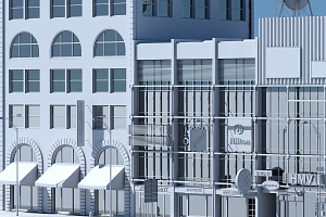 3D Commercial Building Facade 07