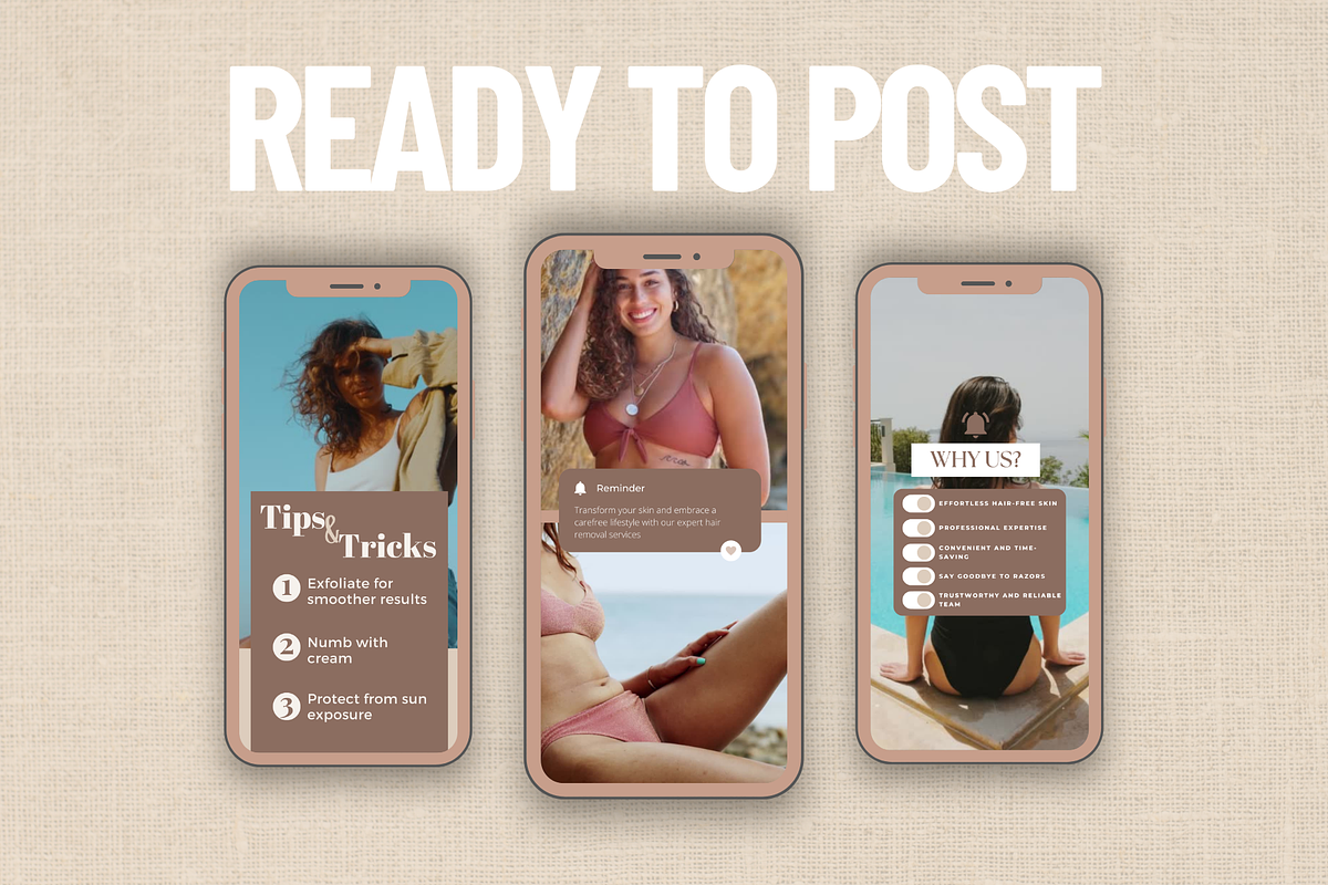 Laser Hair Removal Reels Templates, a Social Media Template by EliteMatidi (Photo 2 of 8)