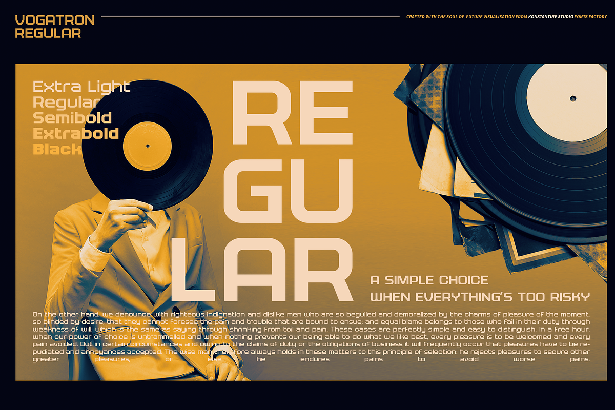 VOGATRON - Futuristic Modern Fonts, a Sans Serif Font by Konstantine Studio (Photo 3 of 13)