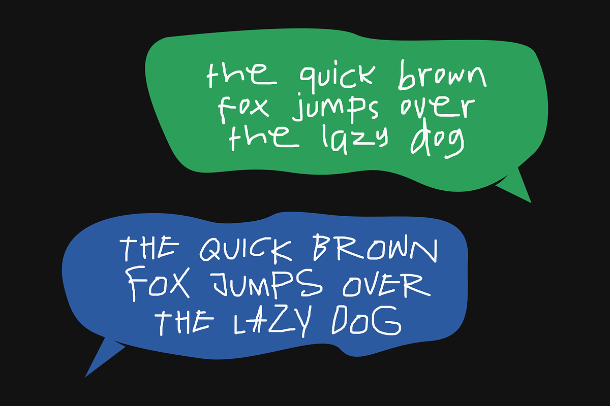 Funny Impressions-Messy Handwritten, a Handwritten Font by Yktypstd (Photo 4 of 6)
