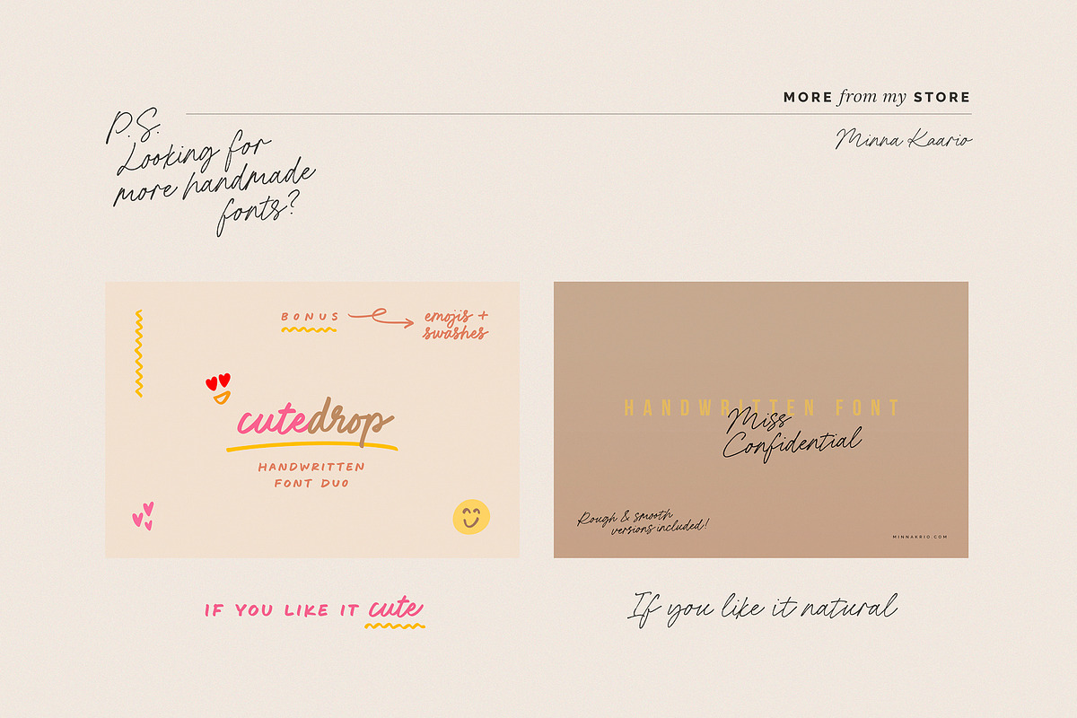 Crafty Cookie handmade cutout font, a Handwritten Font by Minna Kaario (Photo 12 of 12)