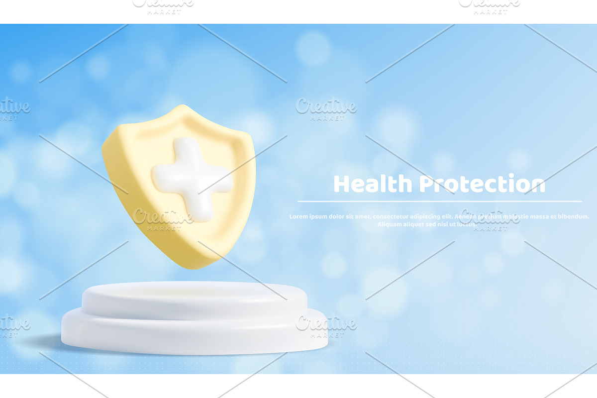 3D health protection scene with, an Object Illustration by art PVP - market