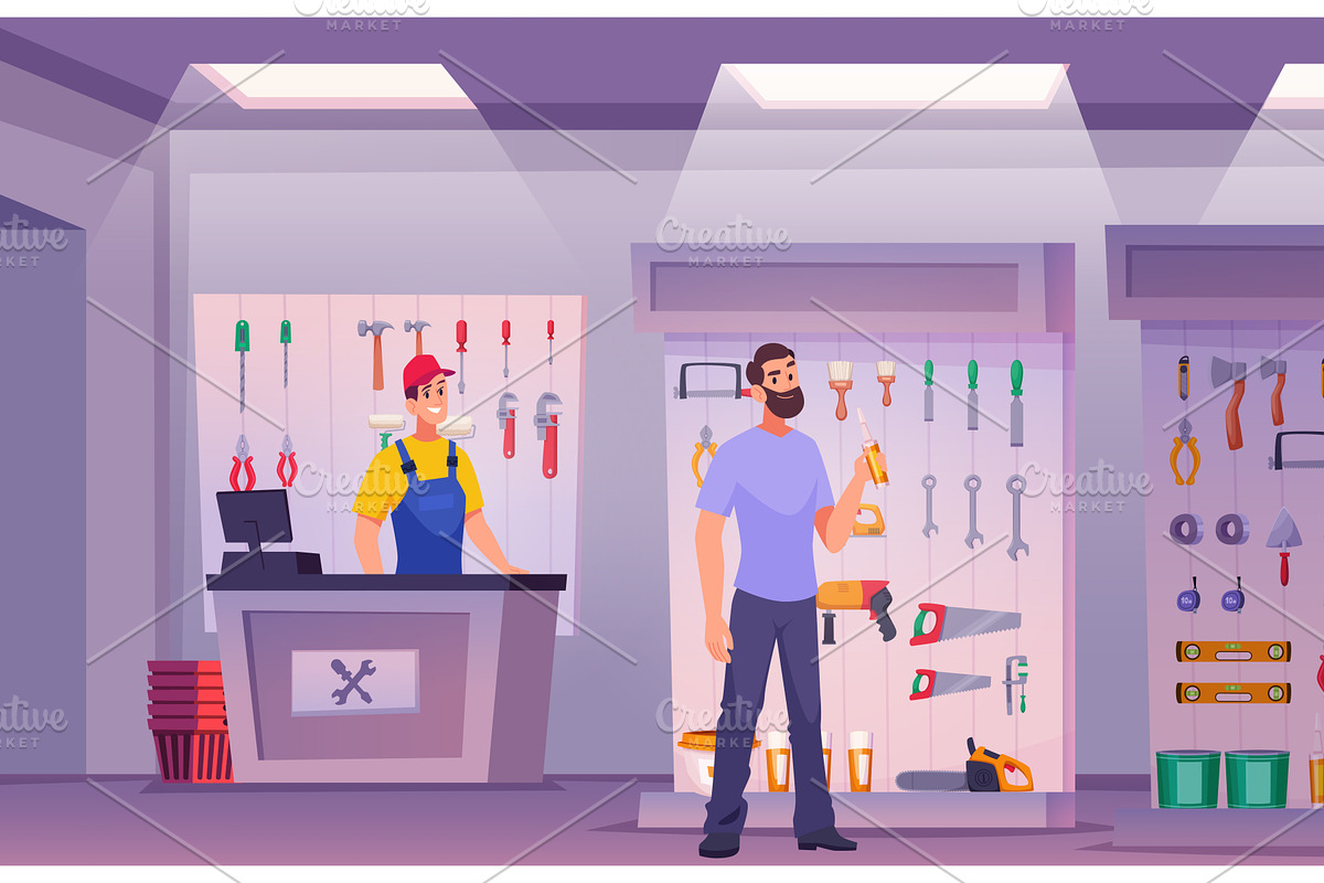 Construction workshop interior, an Illustration by Onyx