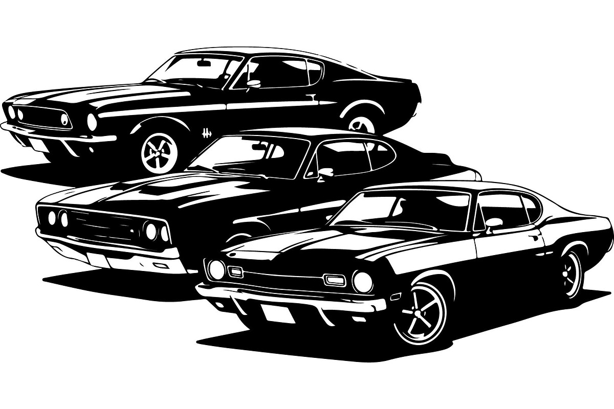 Retro Fast Car Vector SVG Bundle, an Object Graphic by jahid234 (Photo 11 of 13)