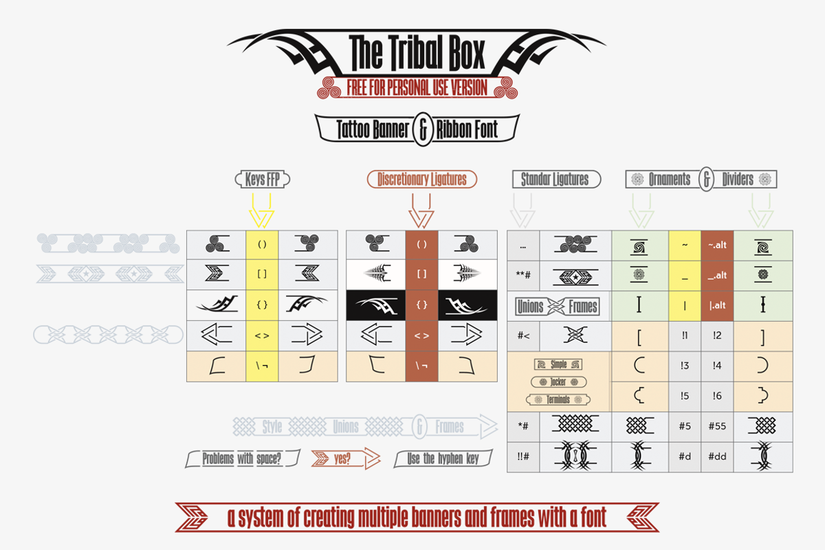 The Tribal Box -banner font- preview 3
