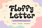 Fluffy Letter, a Slab Serif Font by Wow Magic (Thumbnail 1 of 2)
