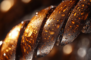 Golden Spiral Water Droplets Abstrac, a Background Photo by Pixeness Studio
