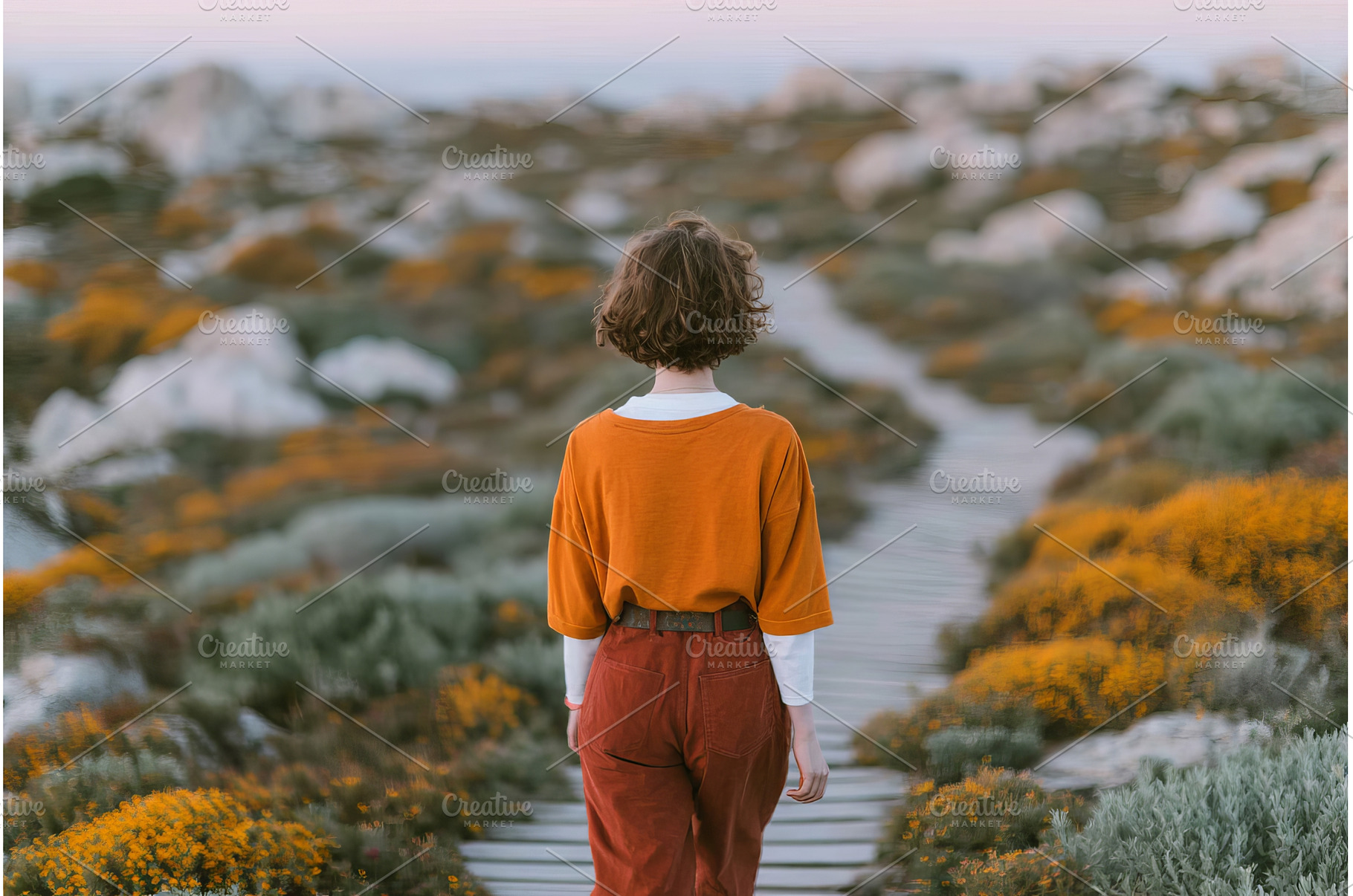 A botanist woman with a backpack is, an Animal Photo by ZinetroN