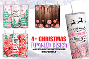 4 Christmas Tumbler Designs Bundle, a Pattern Graphic by TumblerArtDS (Thumbnail 1 of 3)