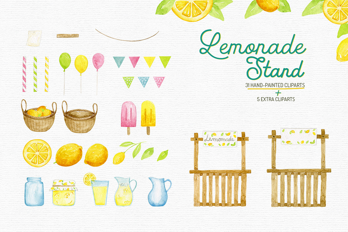 Lemonade Stand Clipart, a Food Illustration by Autumn Breeze (Photo 3 of 4)