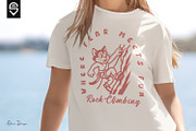 Cute Rock Climbing Cat T-shirt, a Graphic by shaondesigns (Thumbnail 3 of 5)