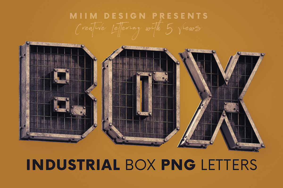 Industrial Box - 3D Lettering, a Graphic by MIIM (Photo 1 of 8)