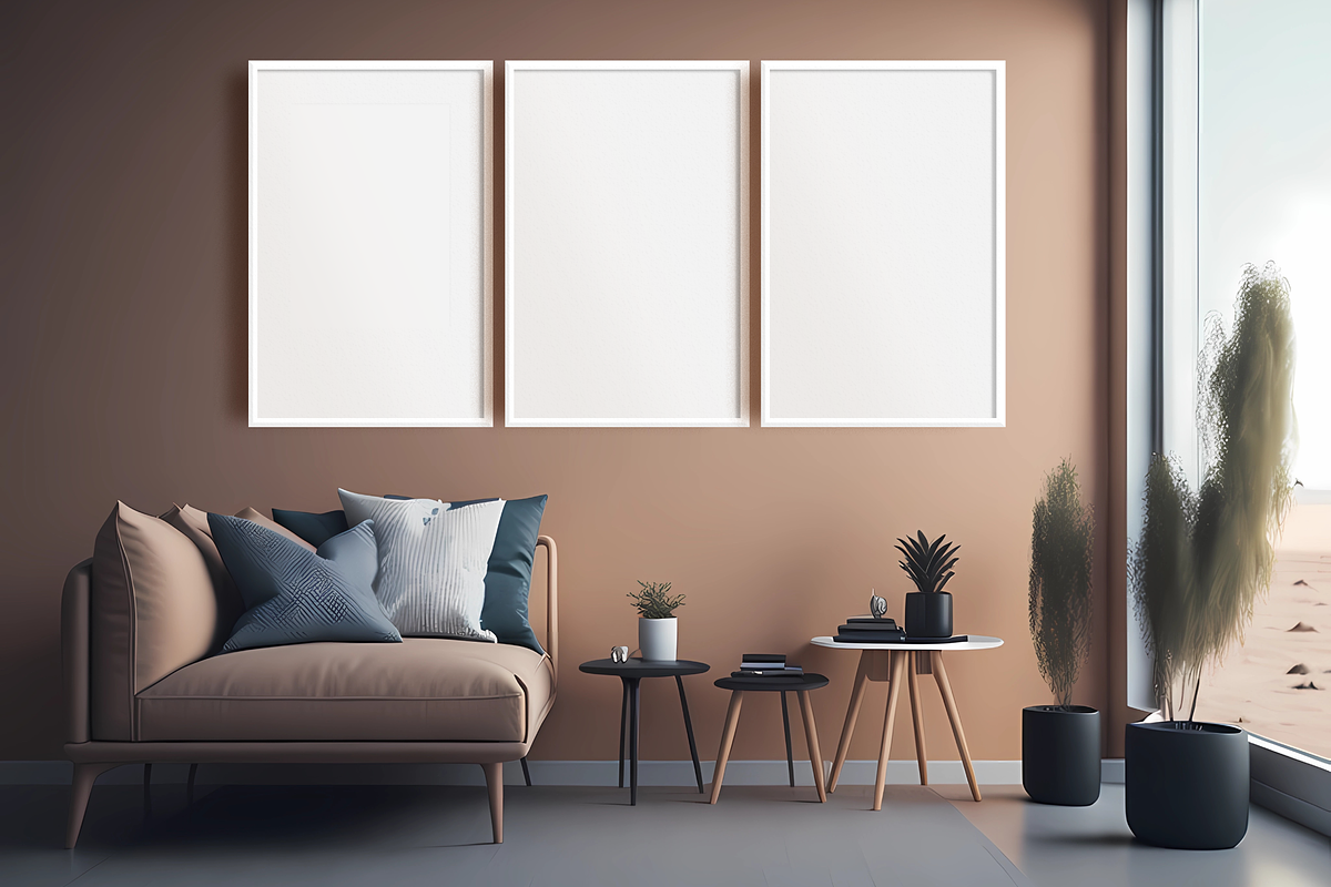 3 Wall Art Mockup, 2x3 Ratio, a Print Template by Ali's Designs (Photo 2 of 3)