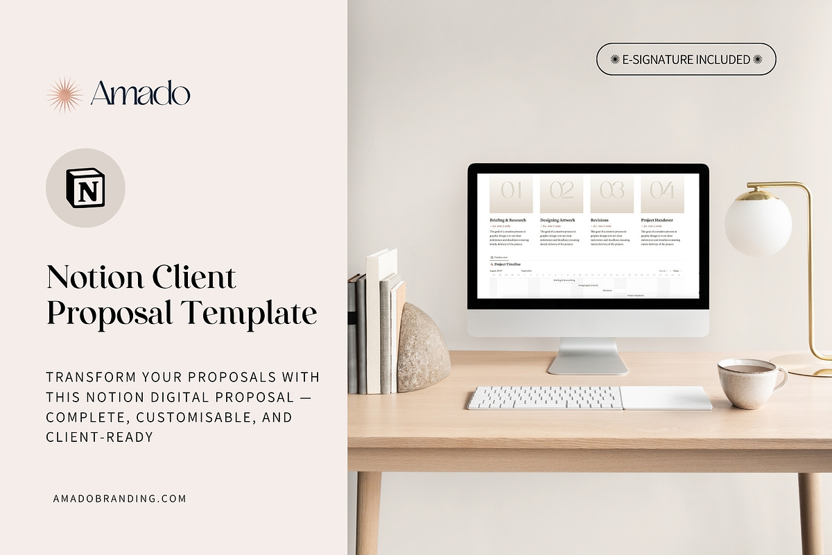 Notion Creative Proposal Template, a Marketing Template by Amado Brand Design Studio (Photo 1 of 5)