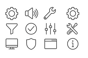 Collection of simple icons, a Technology Photo by ZinetroN