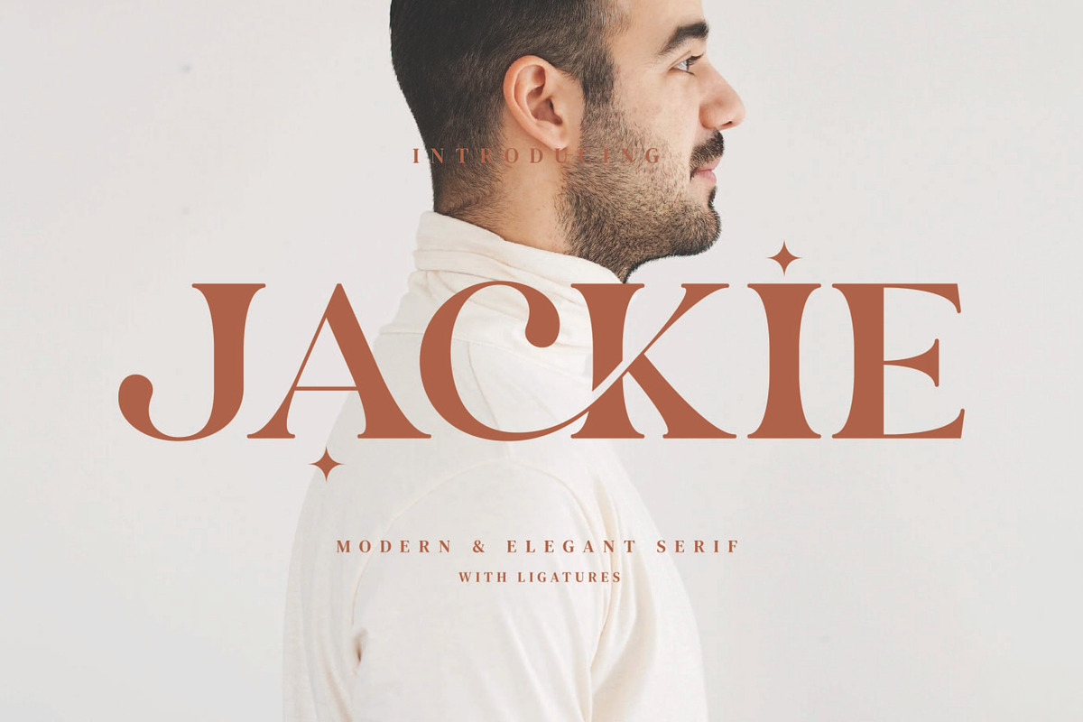 Jackie - Stylish Serif Font, a Serif Font by Aqeel_Art (Photo 1 of 11)