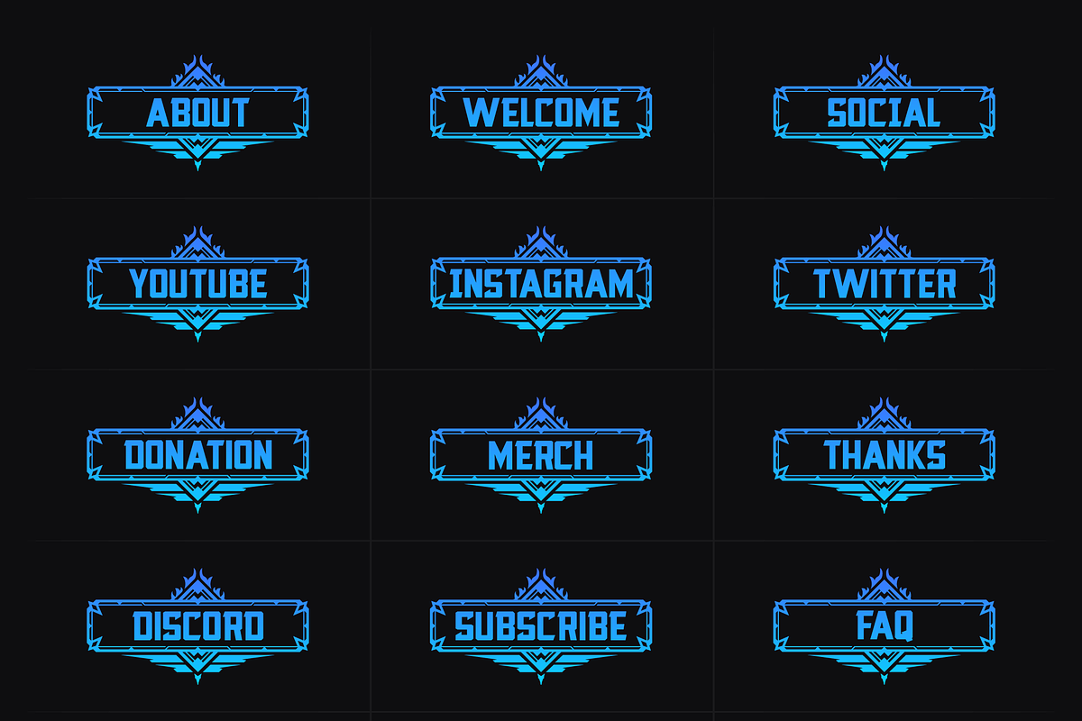 Hunter - Apex | 18 Twitch Panels, a Social Media Template by SageDsgn (Photo 3 of 6)