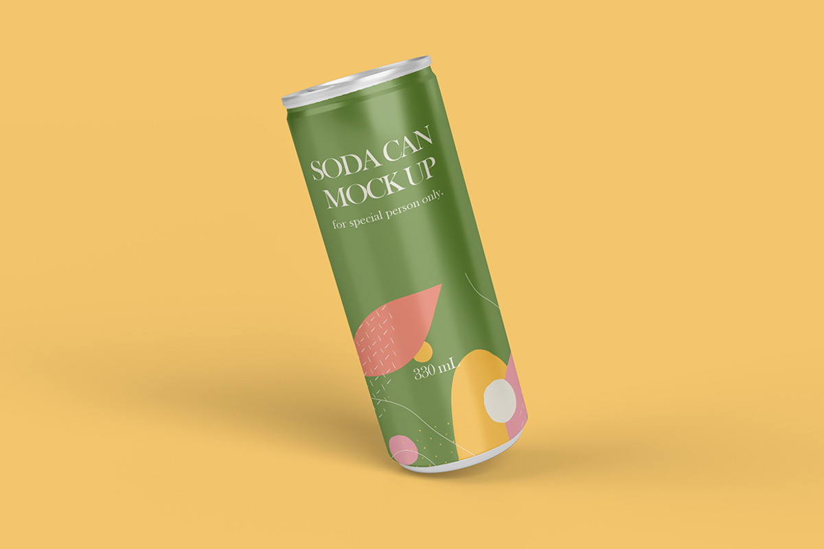 Soda Can PSD Mock-Up, a Packaging Mockup by Thirtypath Studio (Photo 2 of 5)